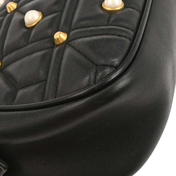 Gucci Black Leather Marmont Shoulder Bag 447632 - Picture 3 of 10